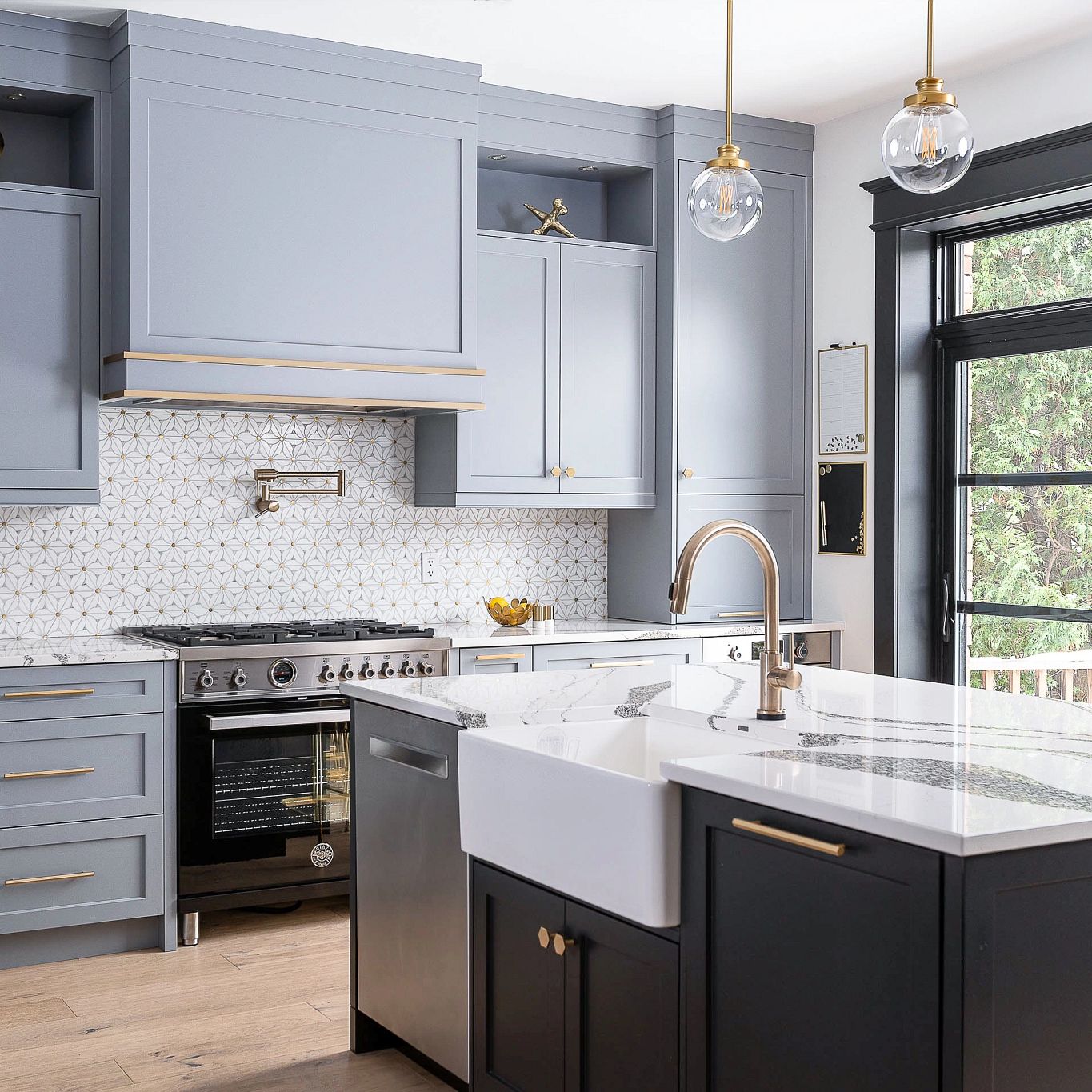 A kitchen with a sink and a window
Description automatically generated