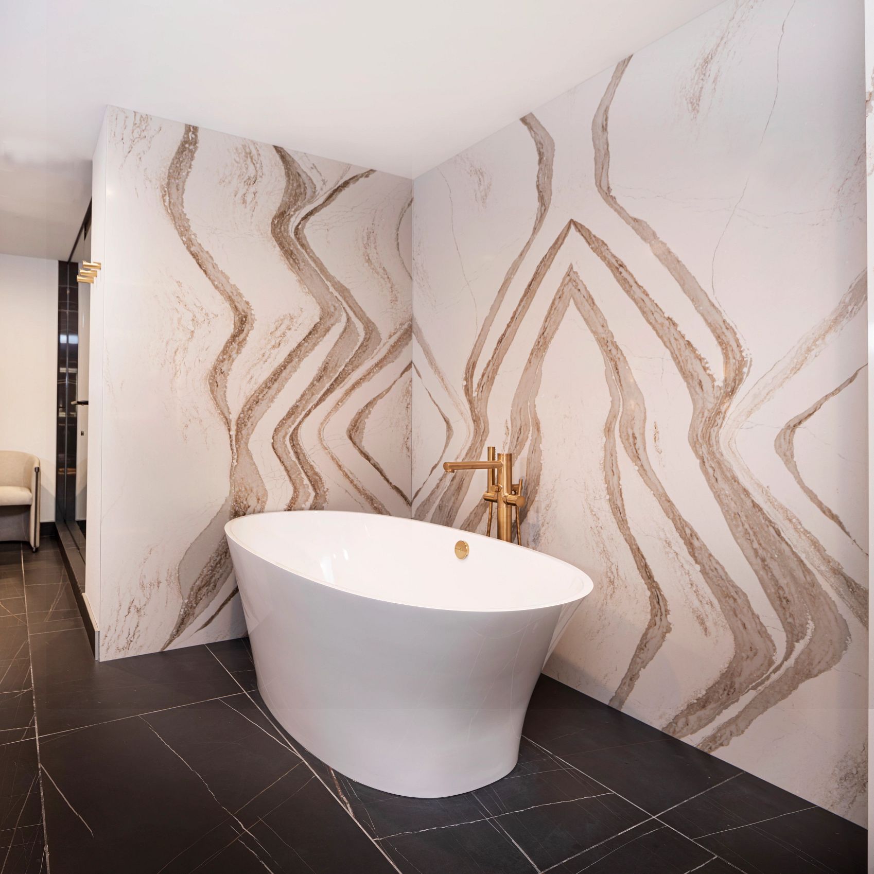 A picture containing indoor, wall, toilet, porcelain
Description automatically generated