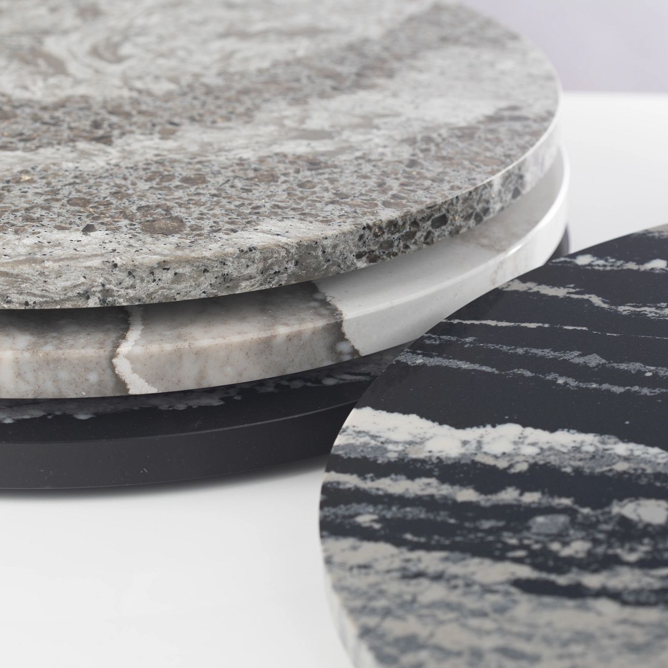 Cambria lazy Susan being used to serve bread.