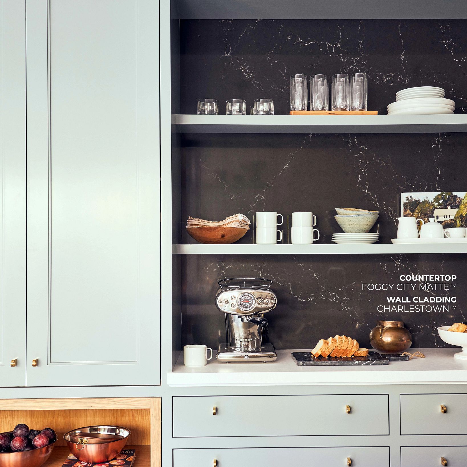 A picture containing cabinet, indoor, wall, kitchen
Description automatically generated