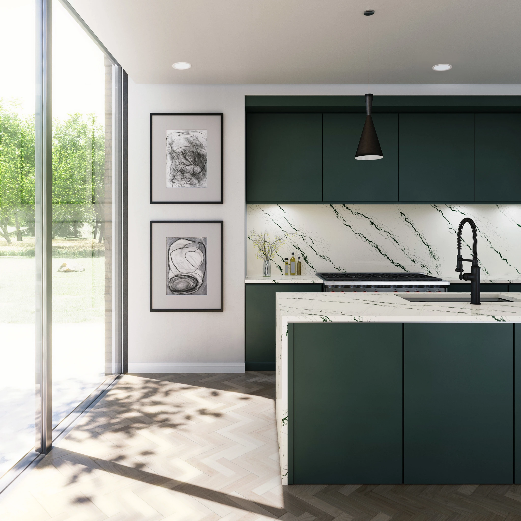 Green Quartz Countertops